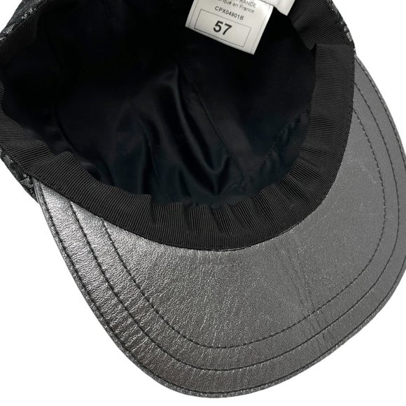 Christian Dior Vintage Trotter Monogram Cap #57 Silver Glitter Polyester[102026] main image 7